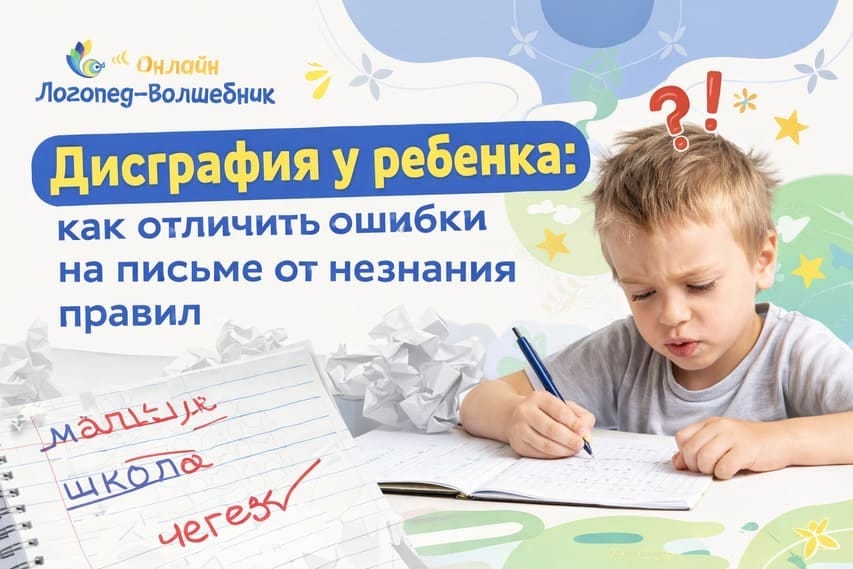 Дисграфия у ребенка